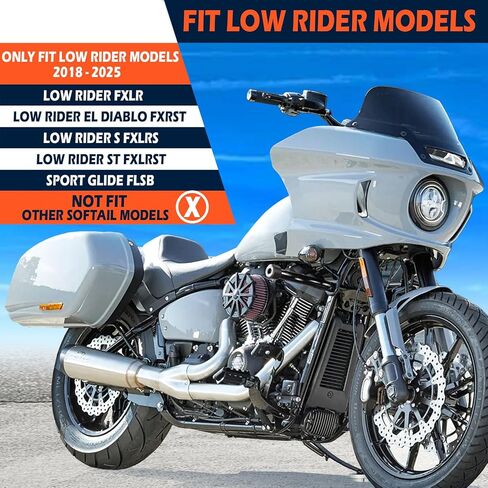 Custom 26"Tall Adjustable Sissy Bar Docking for Harley Davidson 2018-2024 Low Rider Models Lowrider ST FXLR FXRST FXLRS FXLRST Sport Glide FLSB Dyna Gloss Black in Saudi Arabia