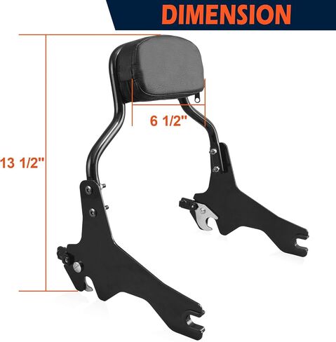 Custom 26"Tall Adjustable Sissy Bar Docking for Harley Davidson 2018-2024 Low Rider Models Lowrider ST FXLR FXRST FXLRS FXLRST Sport Glide FLSB Dyna Gloss Black in Saudi Arabia