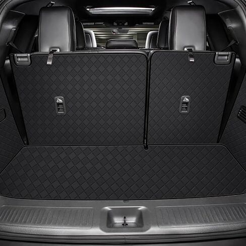 Cargo Mat & Backrest Mat Fit for 2022-2025 Infiniti QX60 - Leather Trunk Liner Back Seat Cover Protector - All Weather Protection PU Leather Cargo Liner and Backrest Mat QX460 Accessories in Kuwait
