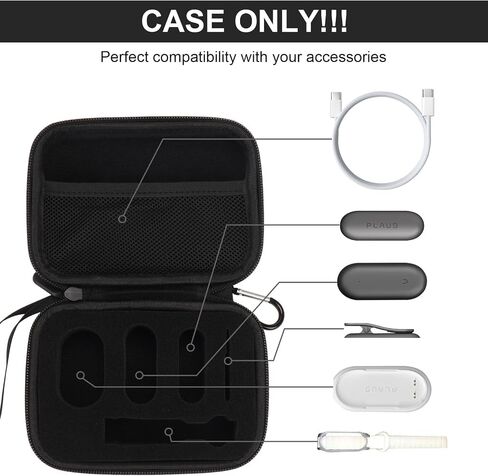 yound younow hard case متوافق مع مسجل صوت Phulaud Notepin AI - مع إدراج الرغوة المخصص يحمل مسجل ، دبوس مغناطيسي ، مقطع ، رصيف ، معصمه وكابل (حالة فقط) (أسود) in Kuwait