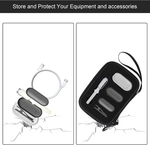 yound younow hard case متوافق مع مسجل صوت Phulaud Notepin AI - مع إدراج الرغوة المخصص يحمل مسجل ، دبوس مغناطيسي ، مقطع ، رصيف ، معصمه وكابل (حالة فقط) (أسود) in Kuwait