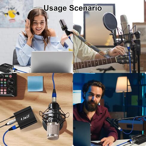 J&D 48V Phantom Power Supply ، تصميم قناة واحدة مع محول ، متوافق مع أي ميكروفونات مكثفة ، مثالية لتسجيل الموسيقى الاحترافية واستخدام الاستوديو ، الأسود in Kuwait