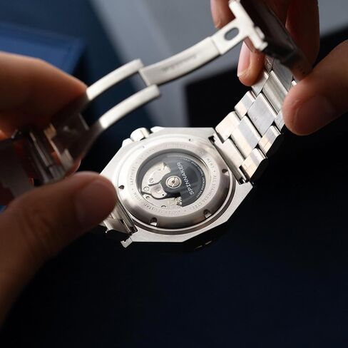 Spinnaker Mens 44mm Dumas Automatic 3 Hands Watch مع سوار من الفولاذ المقاوم للصدأ الصلب SP-5081 in Kuwait