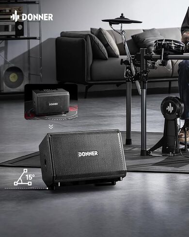 Donner Electric Drum Amp ، 1000 واط اللاسلكي ، مكبر للصوت إلكتروني محمول للاستخدام متعدد المشهدات DDA-1000 in Saudi Arabia