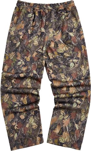 Men's Vintage Camo Pants Wide Leg Drawstring Waist Casual Baggy Sweatpants Trousers Streetwear in Saudi Arabia