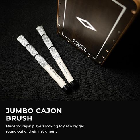 Meinl Stick & Brush Cajon Brush مع مستحضر نايلون وحلقات قابلة للتعديل ، أسود ، قياسي (SB305) in Kuwait