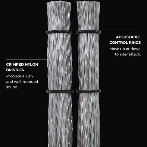 Meinl Stick & Brush Cajon Brush مع مستحضر نايلون وحلقات قابلة للتعديل ، أسود ، قياسي (SB305) in Kuwait