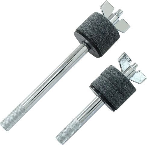 Zorfeter Cymbal Stacker, 1 Pair 8mm Thread, 4 inch & 6.6 inch Straight, Silver Metal, Drum Cymbal Accessory in Saudi Arabia