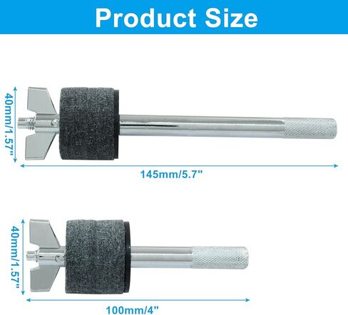 Zorfeter Cymbal Stacker, 1 Pair 8mm Thread, 4 inch & 6.6 inch Straight, Silver Metal, Drum Cymbal Accessory in Saudi Arabia