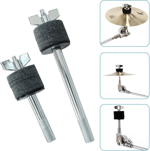 Zorfeter Cymbal Stacker, 1 Pair 8mm Thread, 4 inch & 6.6 inch Straight, Silver Metal, Drum Cymbal Accessory in Saudi Arabia