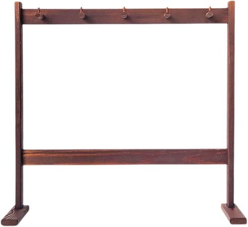 Wood Chime Stand Chime Holder Easy to Assemble Multifunctional Stable Gong Stand Display Rack for Tabletop Exhibition , Large in Saudi Arabia