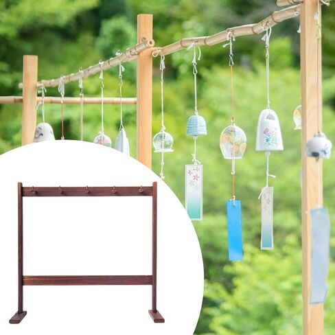 Wood Chime Stand Chime Holder Easy to Assemble Multifunctional Stable Gong Stand Display Rack for Tabletop Exhibition , Large in Saudi Arabia