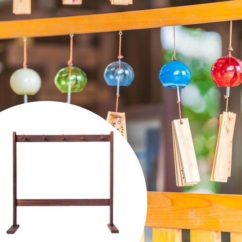Wood Chime Stand Chime Holder Easy to Assemble Multifunctional Stable Gong Stand Display Rack for Tabletop Exhibition , Large in Saudi Arabia