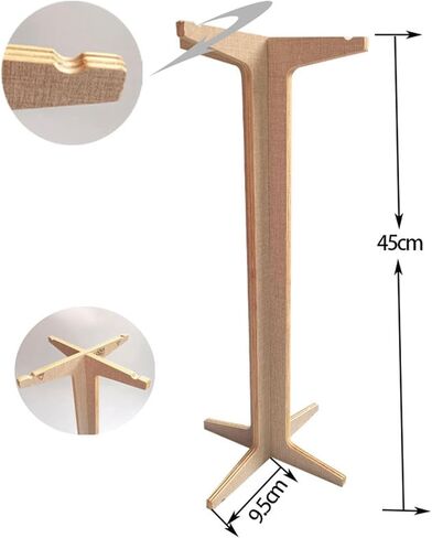 Chime Stand Gong Stand Multipurpose, Wooden Chime Holder, Wind Chime Wood Stand for Tea Room, Meditation, Tabletop, Style A in Saudi Arabia