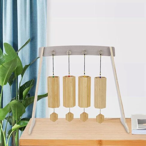 Chime Stand Gong Stand Multipurposure ، حامل رنين خشبي ، Wind Chime Wood Stand لغرفة الشاي ، التأمل ، الطاولة ، النمط أ in Kuwait