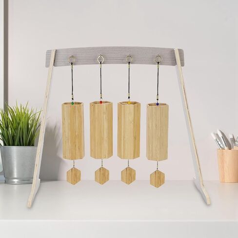 Chime Stand Gong Stand Multipurposure ، حامل رنين خشبي ، Wind Chime Wood Stand لغرفة الشاي ، التأمل ، الطاولة ، النمط أ in Kuwait