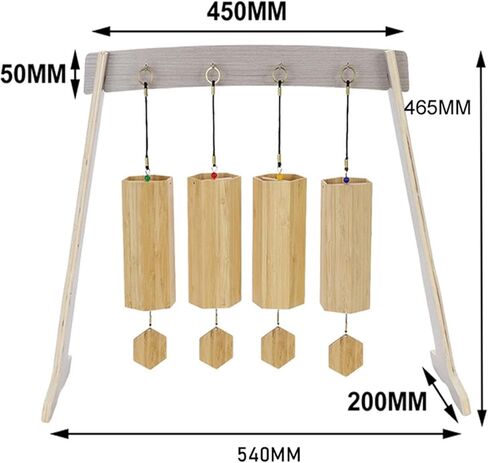 Chime Stand Gong Stand Multipurposure ، حامل رنين خشبي ، Wind Chime Wood Stand لغرفة الشاي ، التأمل ، الطاولة ، النمط أ in Kuwait