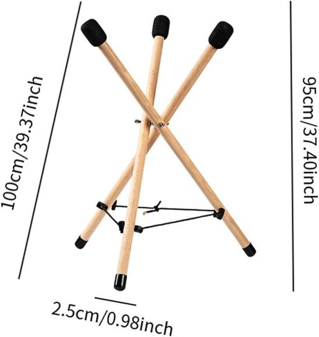 Handpan Drum Bracket Tripod Anti anti slip wooden etheral strum strup bracket for family getsion firsts ، l in Kuwait