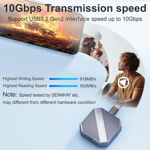 Mini NVME العلبة ، M.2 SSD العلبة لـ iPhone 15 Pro Max Prors ، سرعة 10 جيجابت في الثانية ، يدعم M و B & M Keys Sata NVME SSD بحجم 2230 in Kuwait