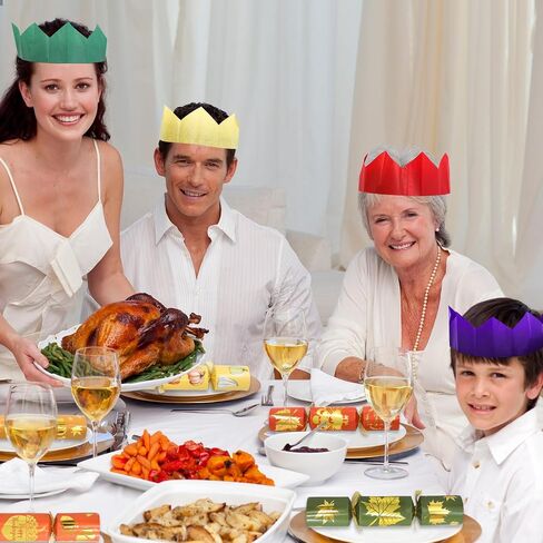 8 PC Thanksgiving Crackers Poppers Party Table Favors No Snap No Popping Fall Thanksgiving Games Activities for Kids Family with Party Hat Joke Gifts Toys Holiday Traditions Prizes in Saudi Arabia