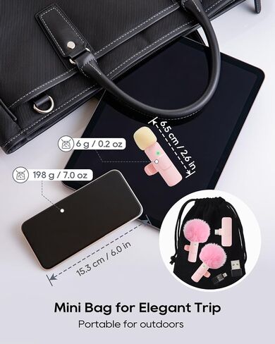 Mini Pink Microphone لـ iPhone Android Phone Tablet PC ، USB C MIC اللافالير اللاسلكي لتسجيل الفيديو Vlogging YouTube Tiktok Podcast Contractors ، Tiny Microphones Mics in Kuwait