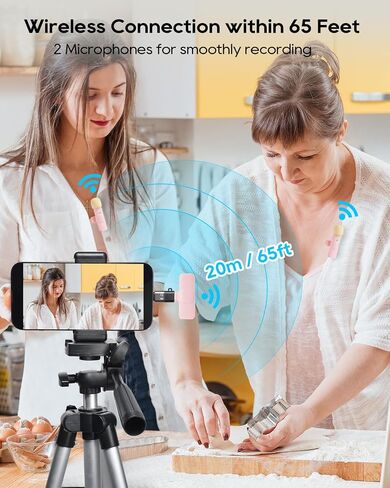 Mini Pink Microphone لـ iPhone Android Phone Tablet PC ، USB C MIC اللافالير اللاسلكي لتسجيل الفيديو Vlogging YouTube Tiktok Podcast Contractors ، Tiny Microphones Mics in Kuwait