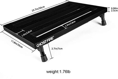 Ghost Fire Guitar Pedal Board Aluminium Aluminium 1.76lb Super Light Effect Pedalboard 19.8'x11.5 'مع حقيبة حمل ، SPL-04 in Kuwait