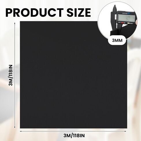 Nuanchu 78.7'' x 118'' Black Underfelt Carpet for Speaker Sub Box, RV, Boat, Marine, Auto, Truck, Car Trunk, Door Liner, Desk in Saudi Arabia