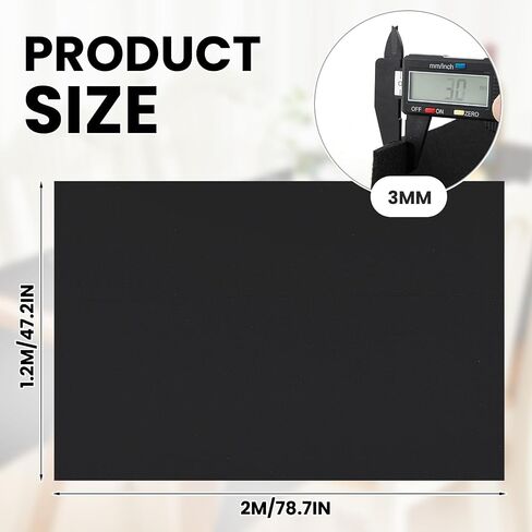 Nuanchu 78.7'' x 118'' Black Underfelt Carpet for Speaker Sub Box, RV, Boat, Marine, Auto, Truck, Car Trunk, Door Liner, Desk in Saudi Arabia