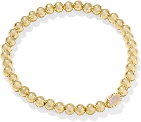 Kendra Scott Mini Elaina Stretch Bracelet in Gold with Agate Beads in Saudi Arabia