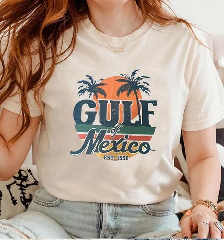 On Cruise Time Shirts for Women Palm Trees Beach Graphic Tee Tops Summer Beach Party Vacation Short Sleeve Tshirt Tops in Kuwait