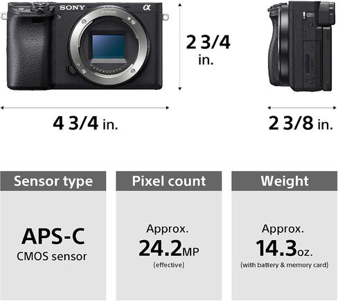 Sony Alpha a6400 Mirrorless Camera with 18-135mm Lens Black | 24.2MP Aps-C, 4K UHD Video, 11 Fps Continuous Shooting, Includes Sony E 18-135mm F/3.5-5.6 Oss Lens in Saudi Arabia