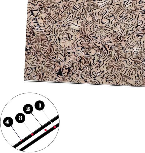 11.6"x17" DIY Guitar Bass Pickguard Blank Material Sheet - Scratch Resistant Backplate for Strat/Tele Guitars & Jazz/P Bass (3Ply Black) in Kuwait