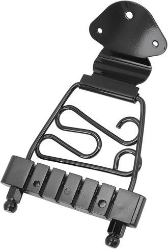 Walfront Metal 6 String Guitar Trapeze Tailpiece with Adjustable Height for Guitar or Bass Replacement Easy Installation Trapeze Tailpiece Replacement (Silver) in Saudi Arabia