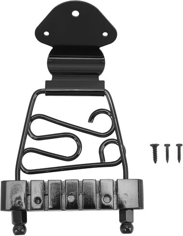 Walfront Metal 6 String Guitar Trapeze Tailpiece with Adjustable Height for Guitar or Bass Replacement Easy Installation Trapeze Tailpiece Replacement (Silver) in Saudi Arabia