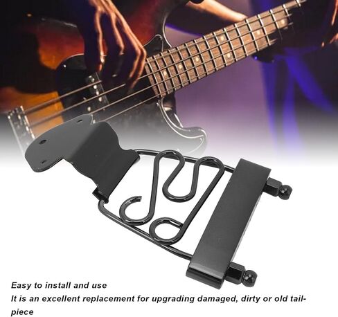 Walfront Metal 6 String Guitar Trapeze Tailpiece with Adjustable Height for Guitar or Bass Replacement Easy Installation Trapeze Tailpiece Replacement (Silver) in Saudi Arabia