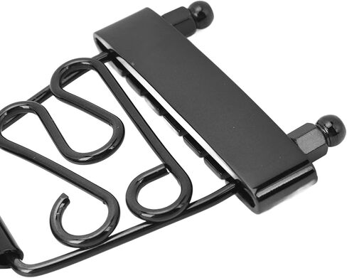 Walfront Metal 6 String Guitar Trapeze Tailpiece with Adjustable Height for Guitar or Bass Replacement Easy Installation Trapeze Tailpiece Replacement (Silver) in Saudi Arabia