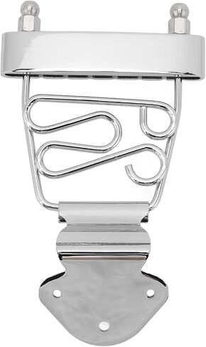 Walfront Metal 6 String Guitar Trapeze Tailpiece with Adjustable Height for Guitar or Bass Replacement Easy Installation Trapeze Tailpiece Replacement (Silver) in Saudi Arabia