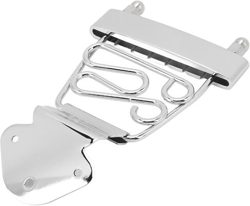 Walfront Metal 6 String Guitar Trapeze Tailpiece with Adjustable Height for Guitar or Bass Replacement Easy Installation Trapeze Tailpiece Replacement (Silver) in Saudi Arabia