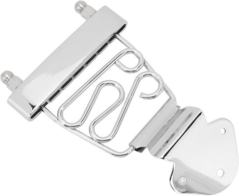 Walfront Metal 6 String Guitar Trapeze Tailpiece with Adjustable Height for Guitar or Bass Replacement Easy Installation Trapeze Tailpiece Replacement (Silver) in Saudi Arabia