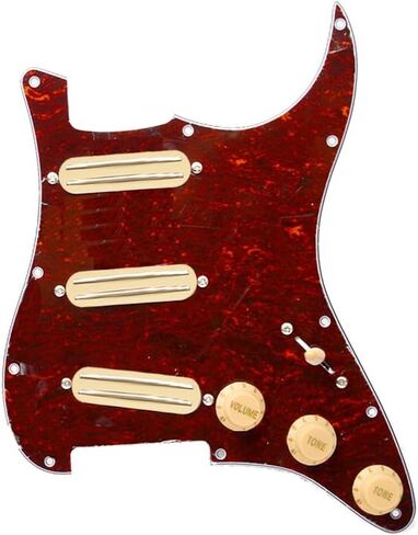 Saphue SSS 3X Mini Humbucker Electric Guitar Pickguard 9K/9K/9K PREWERD PREWERD PREWERD PREWERD FOR ST Style Guitar Multi Color (Tortoise Shell) in Kuwait