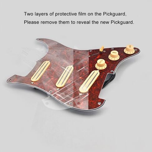 Saphue SSS 3X Mini Humbucker Electric Guitar Pickguard 9K/9K/9K PREWERD PREWERD PREWERD PREWERD FOR ST Style Guitar Multi Color (Tortoise Shell) in Kuwait