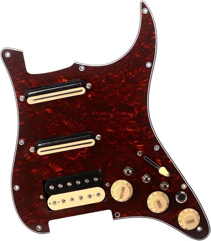 Saphue SSS 3X Mini Humbucker Electric Guitar Pickguard 9K/9K/9K PREWERD PREWERD PREWERD PREWERD FOR ST Style Guitar Multi Color (Tortoise Shell) in Kuwait