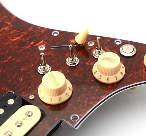 Saphue SSS 3X Mini Humbucker Electric Guitar Pickguard 9K/9K/9K PREWERD PREWERD PREWERD PREWERD FOR ST Style Guitar Multi Color (Tortoise Shell) in Kuwait