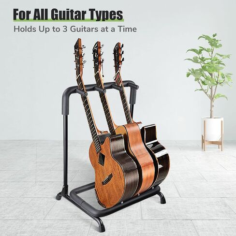 AW 3 Three Holder Guitar Stand Stand Rack Multi Guitar Folding Stand for Band Stage Bass Electric أو Acoustic Guitar in Kuwait