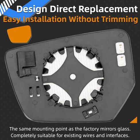 Driver Side Mirror Replacement for Chevrolet Chevy Impala 2014 2015 2016 2017 2018 2019 2020 - Left Side Mirror Glass, Rear View Mirrors Glass with Power Heated & Blind Spot in Saudi Arabia