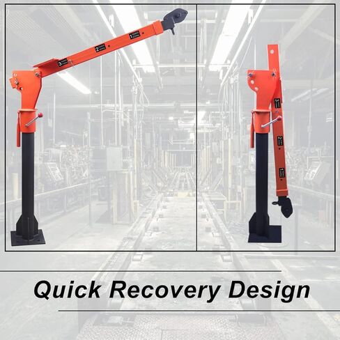 Winch 0.5T Folding Truck-Mounted Bed Crane Hoist Lift Pickup with Electric Winch 2000 lb 12V, Painted Steel 1100 lb Pickup Truck Jib Cranes 360 Swivel (2000 lbs Crane) in Saudi Arabia