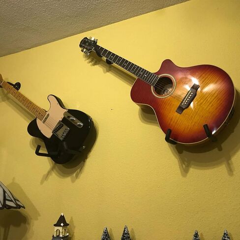 Orgrimmar Guitar Wall Mount Acoustic/Electric/Classical Guitar, Ukulele, Banjo and Mandolin Wall Hanger Slat Wall Horizontal Guitar Holder Bass Stand Rack Hook (Set of 2) in Saudi Arabia