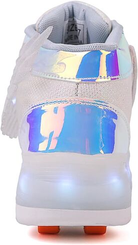 Kids Light Up Roller Skate Shoes USB Rechargeable Comfort Perfect for Sidewalks Parks & Family Outings(Pink,13.5 Little Kid) in Saudi Arabia