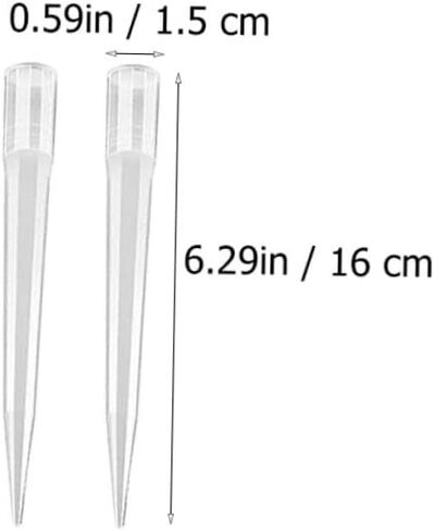ABOOFAN 50pcs Disposable Pipette Tips Standard Liquid Transfer Nozzle for Scientific Experiments Compatible Most Pipettors Plastic Tips for Labs and Essential Oils in Saudi Arabia